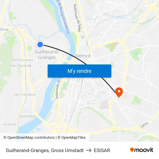 Guilherand-Granges, Gross Umstadt to ESISAR map
