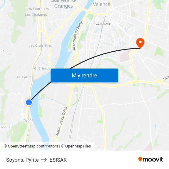 Soyons, Pyrite to ESISAR map