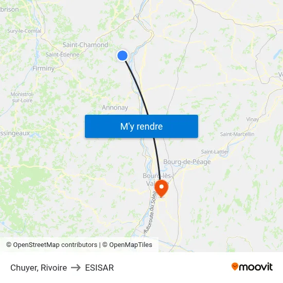 Chuyer, Rivoire to ESISAR map