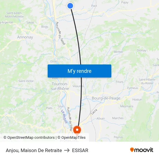 Anjou, Maison De Retraite to ESISAR map