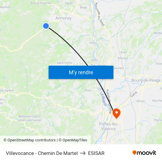 Villevocance - Chemin De Martel to ESISAR map
