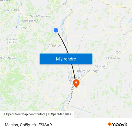 Maclas, Goëly to ESISAR map