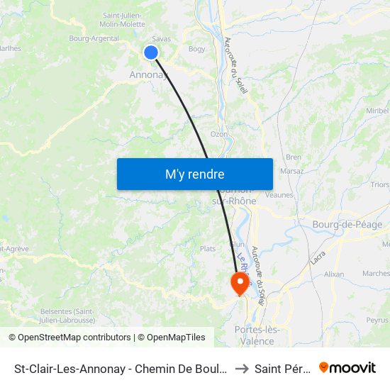 St-Clair-Les-Annonay - Chemin De Boulieu to Saint Péray map