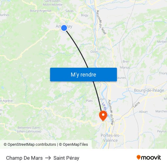 Champ De Mars to Saint Péray map