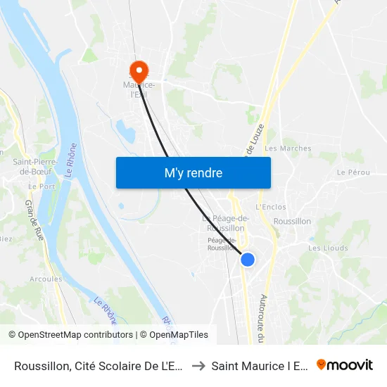 Roussillon, Cité Scolaire De L'Edit to Saint Maurice l Exil map