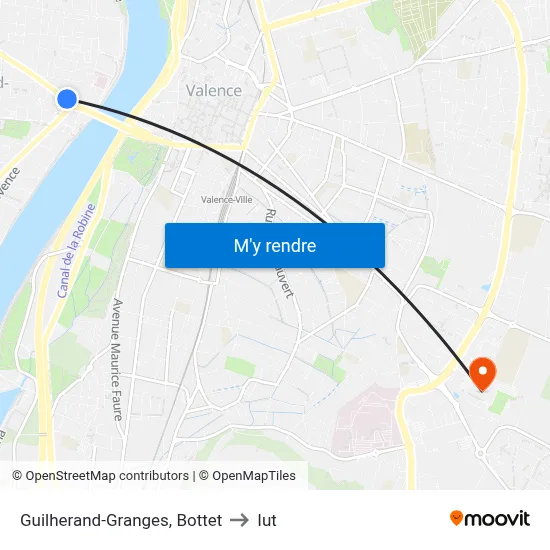 Guilherand-Granges, Bottet to Iut map