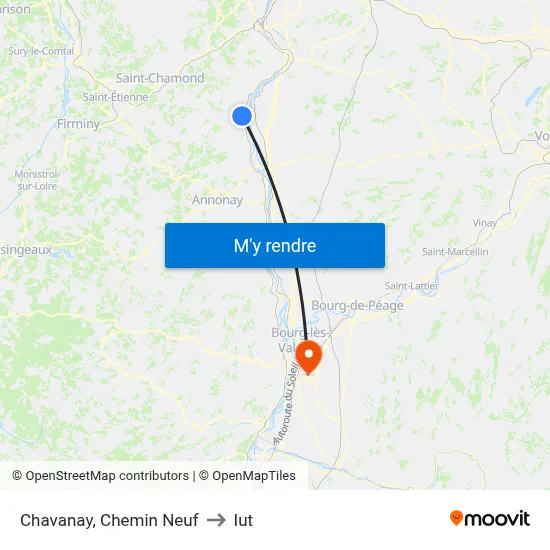 Chavanay, Chemin Neuf to Iut map