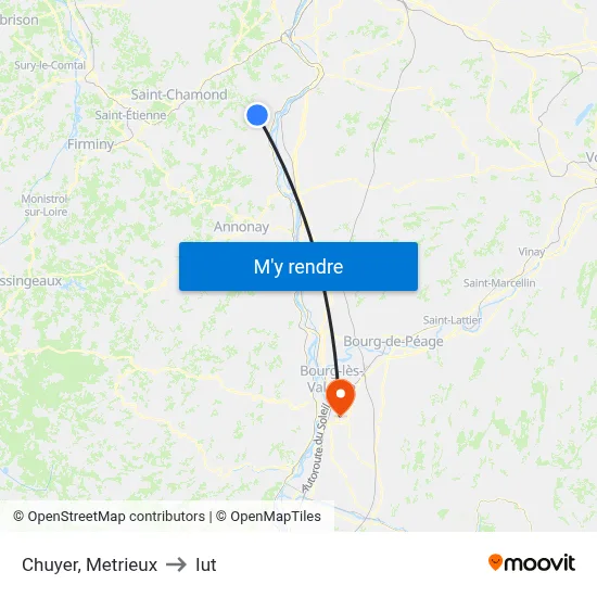 Chuyer, Metrieux to Iut map