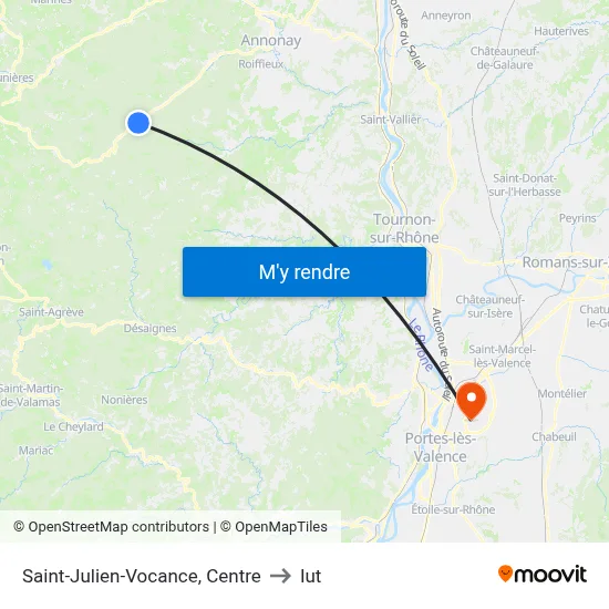 Saint-Julien-Vocance, Centre to Iut map