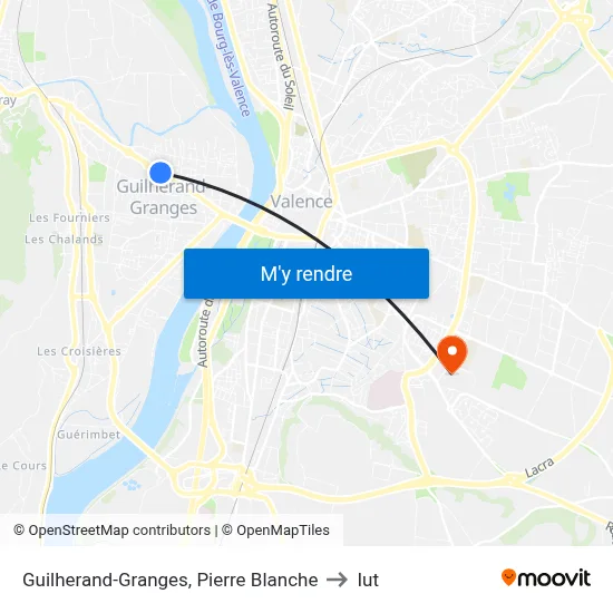 Guilherand-Granges, Pierre Blanche to Iut map