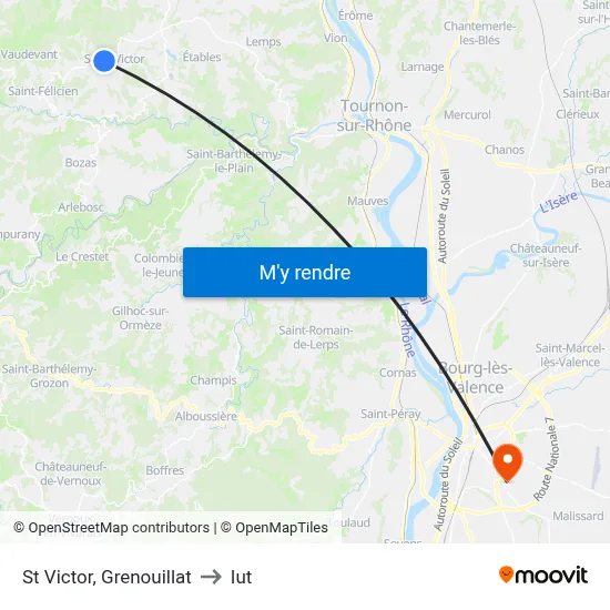 St Victor, Grenouillat to Iut map