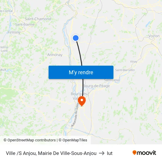 Ville /S Anjou, Mairie De Ville-Sous-Anjou to Iut map