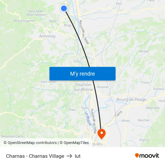 Charnas - Charnas Village to Iut map