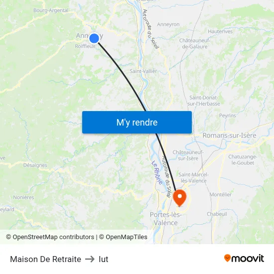 Maison De Retraite to Iut map
