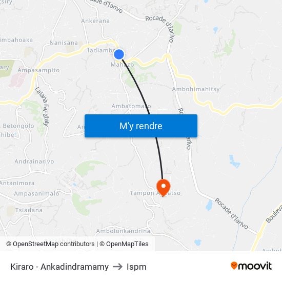 Kiraro - Ankadindramamy to Ispm map