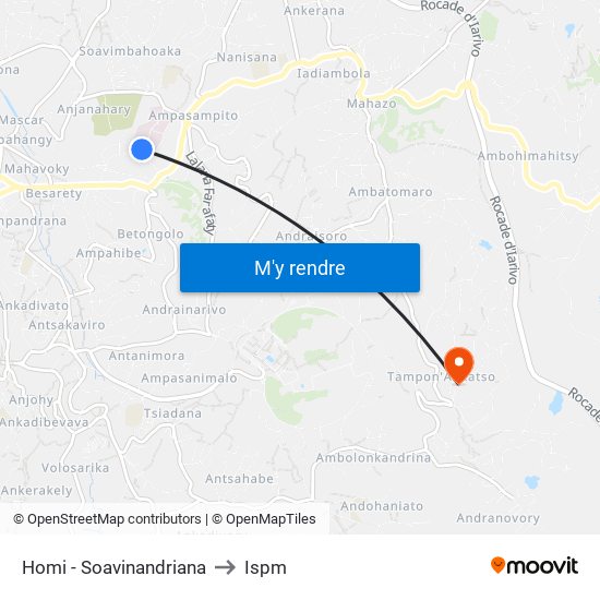Homi - Soavinandriana to Ispm map