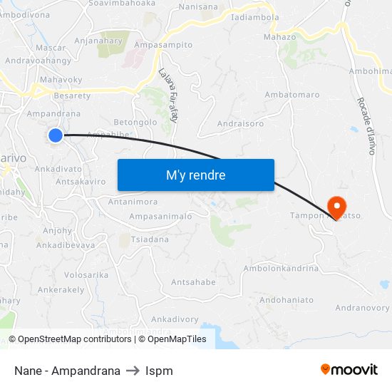 Nane - Ampandrana to Ispm map