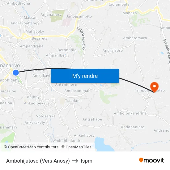 Ambohijatovo (Vers Anosy) to Ispm map