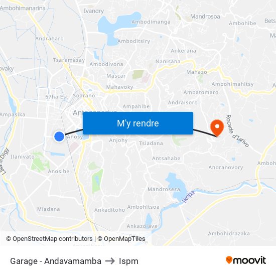 Garage - Andavamamba to Ispm map