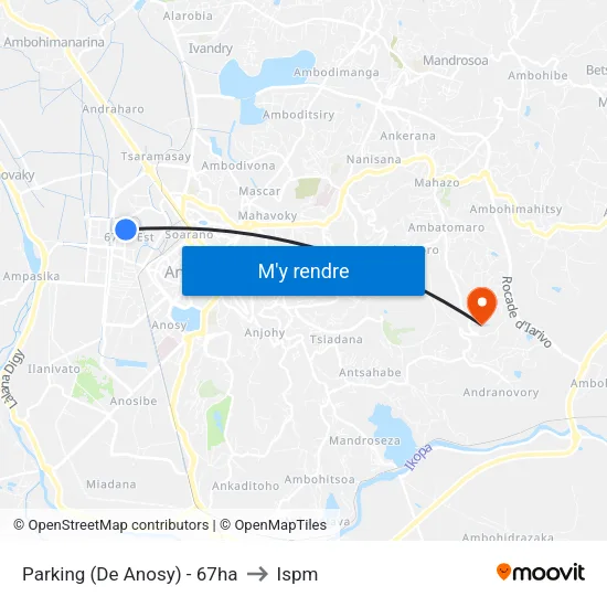 Parking (De Anosy) - 67ha to Ispm map