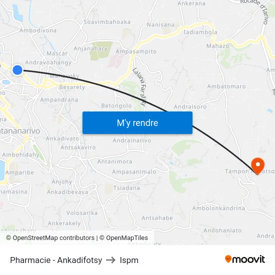 Pharmacie - Ankadifotsy to Ispm map