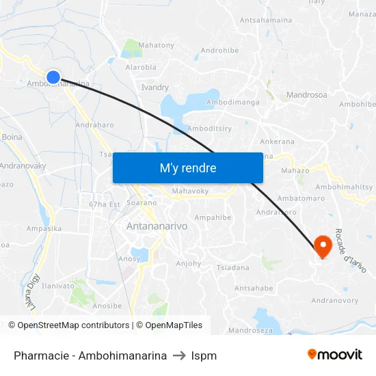 Pharmacie - Ambohimanarina to Ispm map