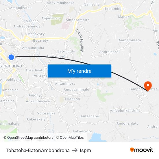 Tohatoha-Baton'Ambondrona to Ispm map