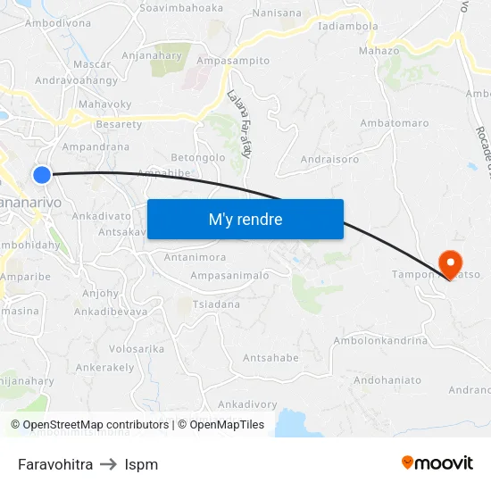 Faravohitra to Ispm map