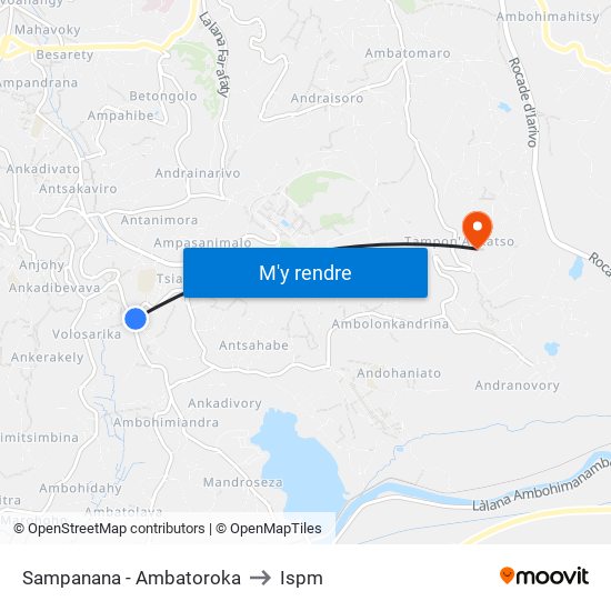 Sampanana - Ambatoroka to Ispm map