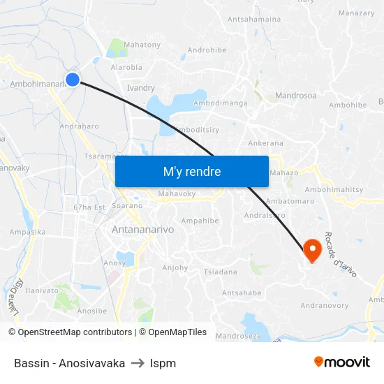 Bassin - Anosivavaka to Ispm map