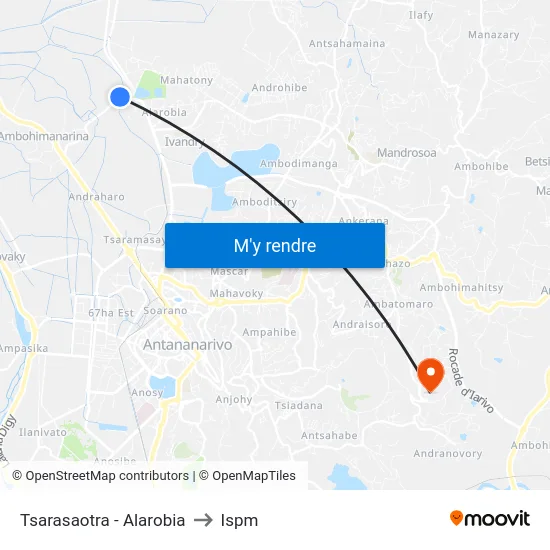 Tsarasaotra - Alarobia to Ispm map