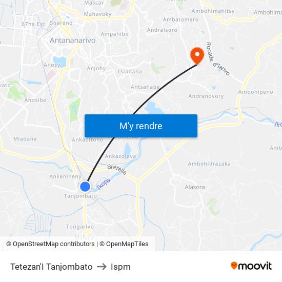 Tetezan'I Tanjombato to Ispm map