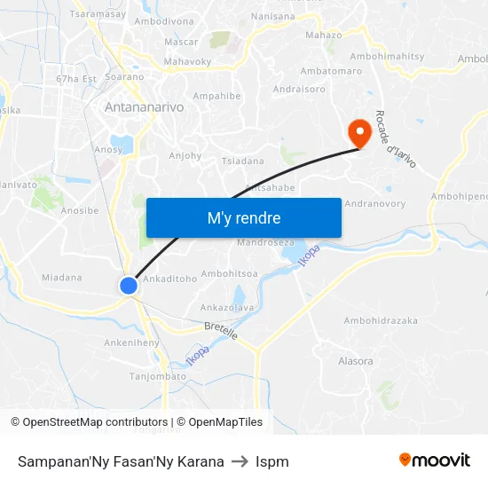 Sampanan'Ny Fasan'Ny Karana to Ispm map