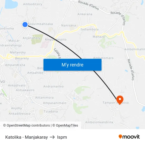 Katolika - Manjakaray to Ispm map