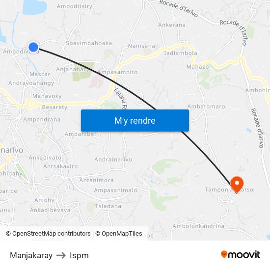 Manjakaray to Ispm map