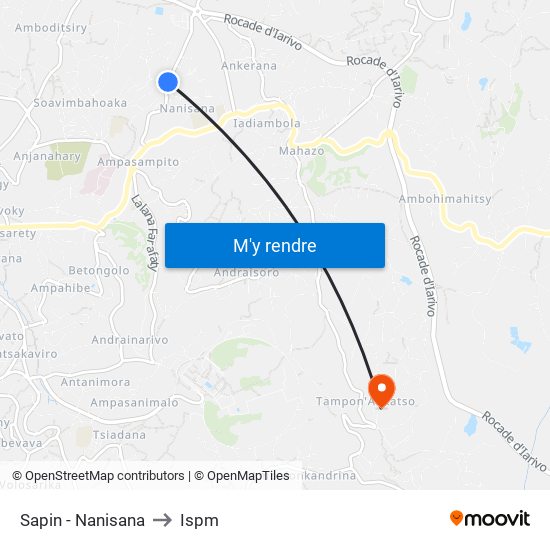 Sapin - Nanisana to Ispm map