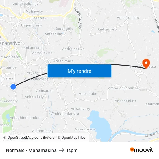 Normale - Mahamasina to Ispm map