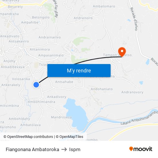 Fiangonana Ambatoroka to Ispm map