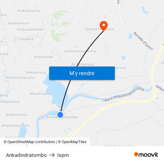 Ankadindratombo to Ispm map