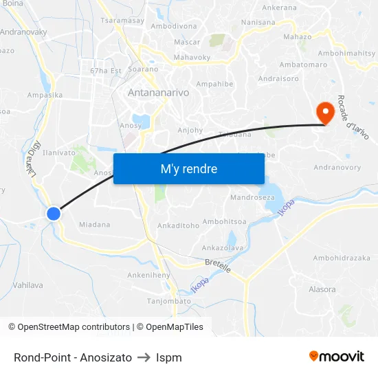 Rond-Point - Anosizato to Ispm map