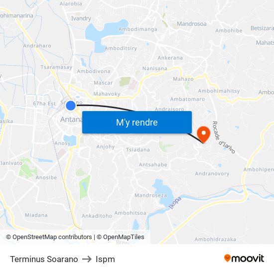 Terminus Soarano to Ispm map