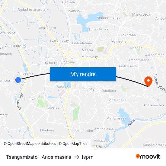 Tsangambato - Anosimasina to Ispm map