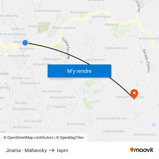 Jirama - Mahavoky to Ispm map