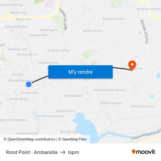 Rond Point - Ambanidia to Ispm map