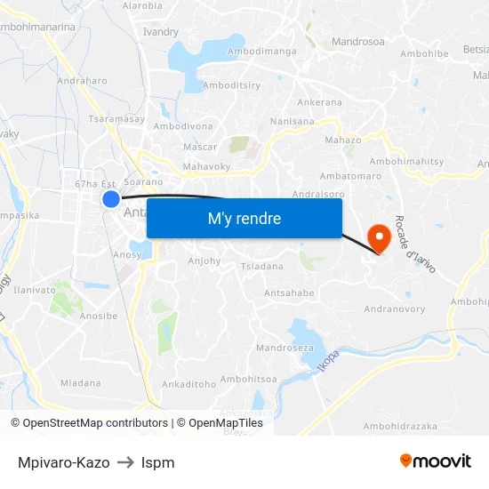 Mpivaro-Kazo to Ispm map