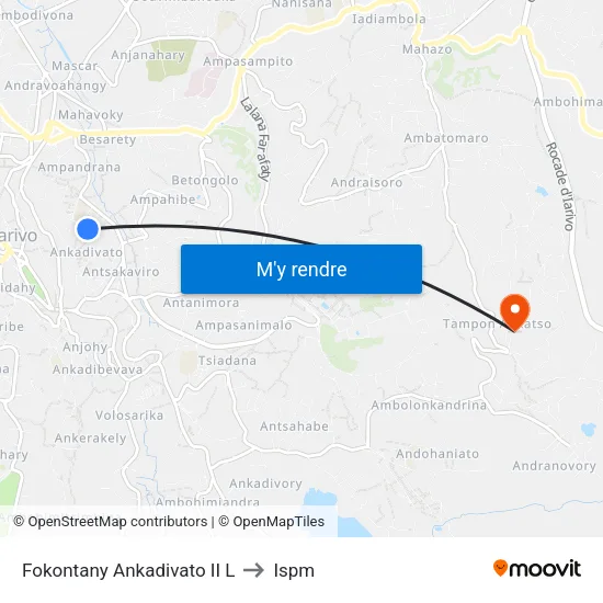 Fokontany Ankadivato II L to Ispm map