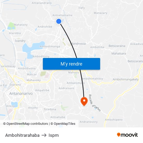 Ambohitrarahaba to Ispm map
