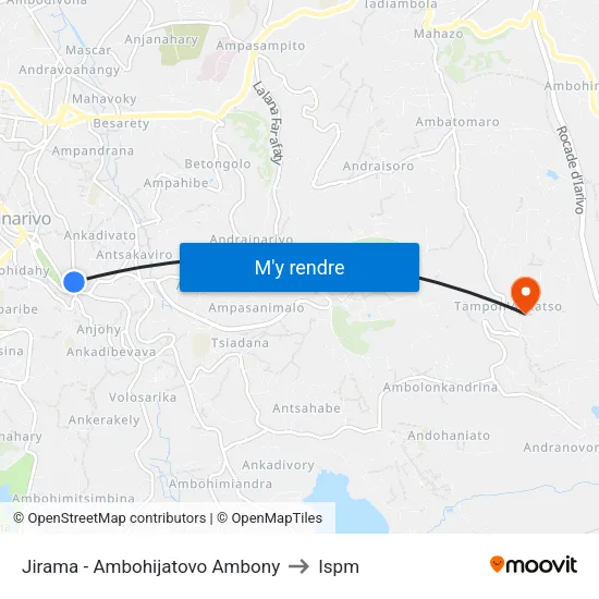 Jirama - Ambohijatovo Ambony to Ispm map