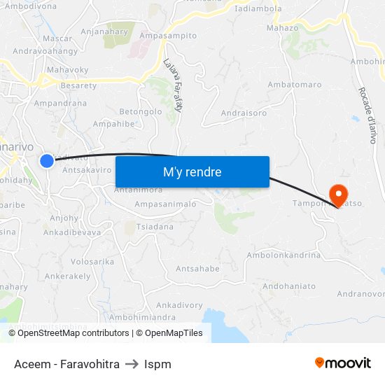 Aceem - Faravohitra to Ispm map
