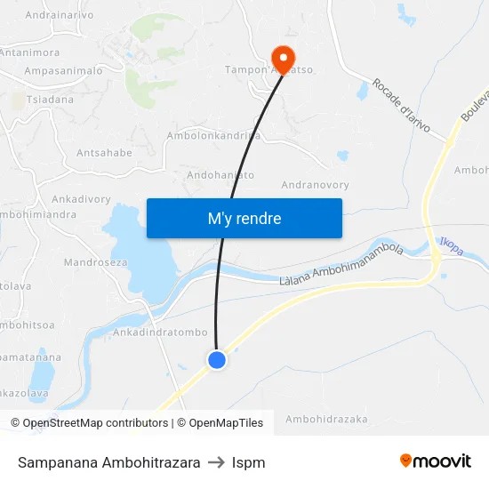 Sampanana Ambohitrazara to Ispm map
